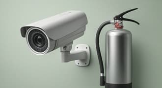 CCTV surveillance camera monitoring a facility